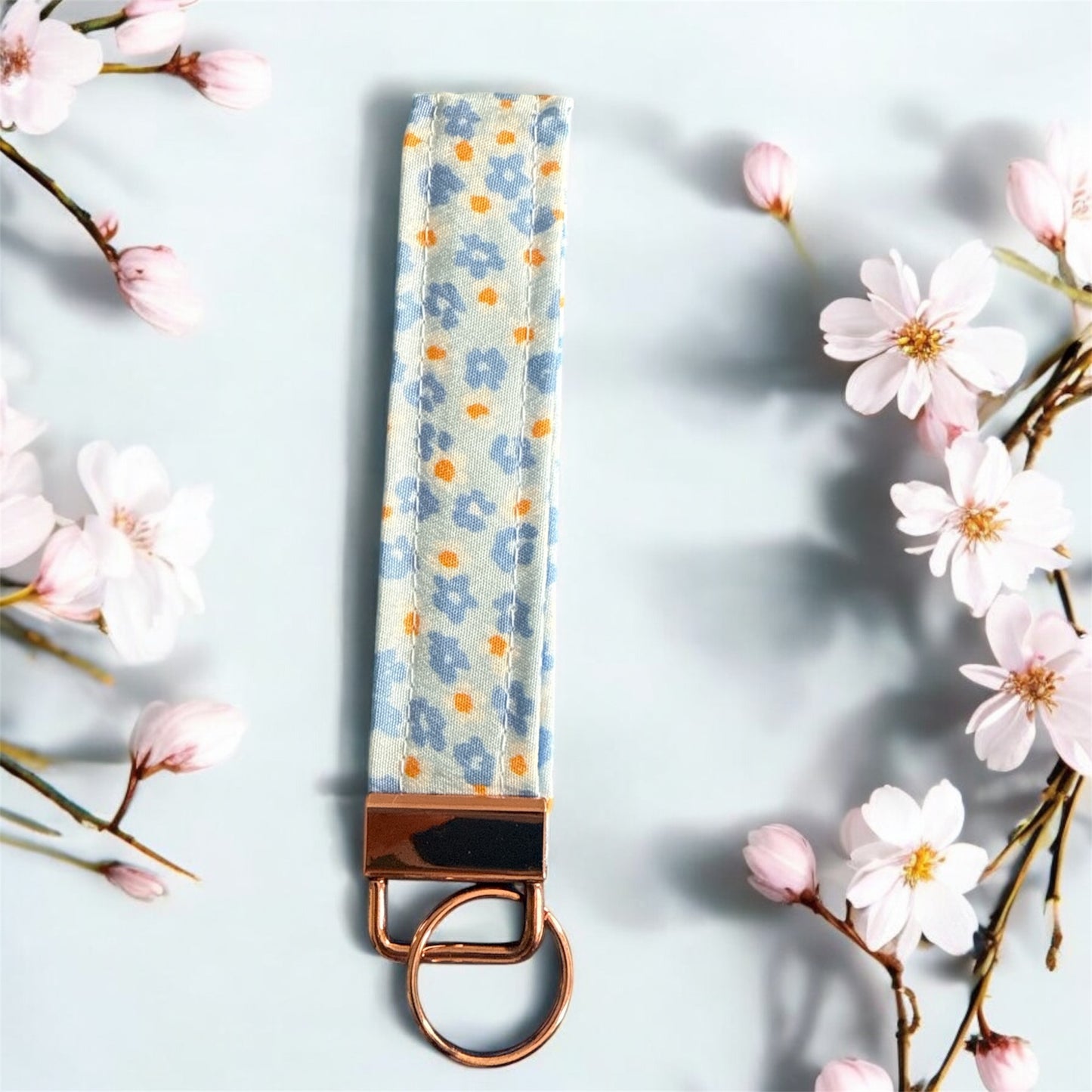 Rectangular Wristlet Keychains in Blue