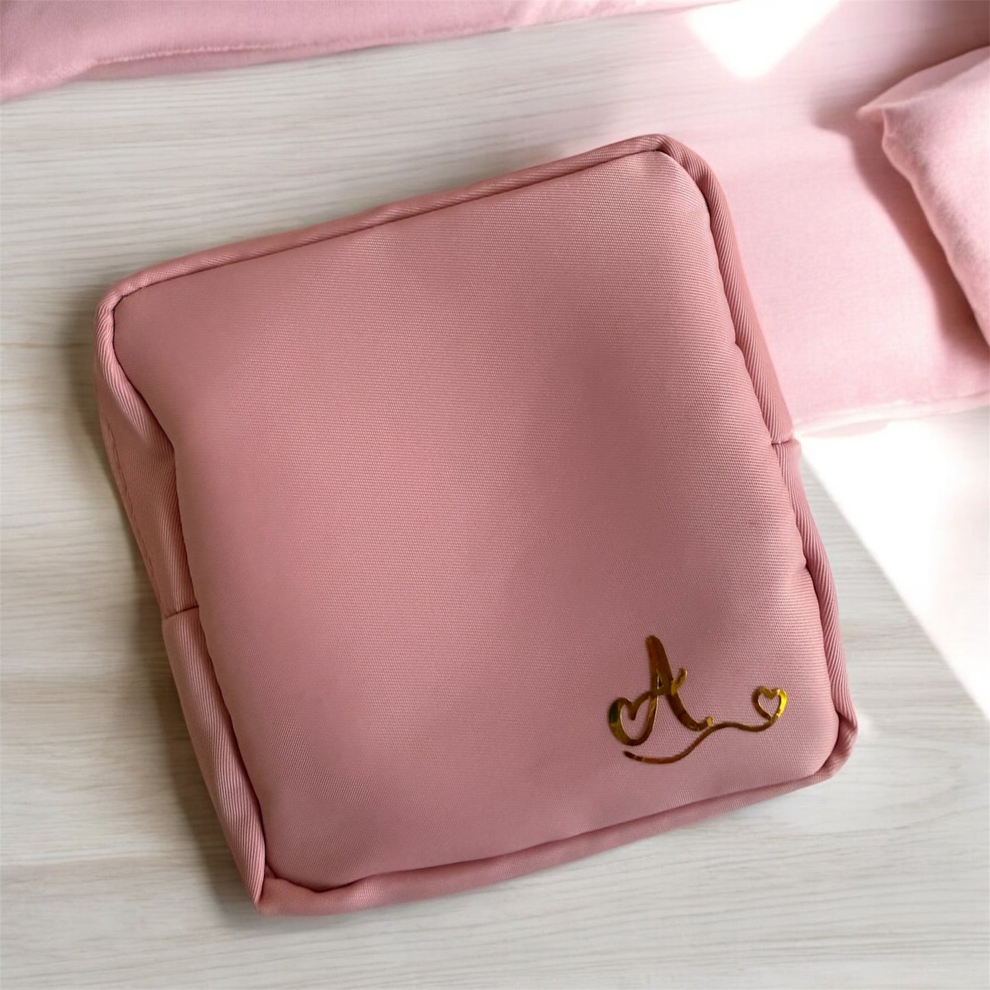 Gift Box: Personalized Glass Tumbler, Toiletry Bag, and Name Keychain
