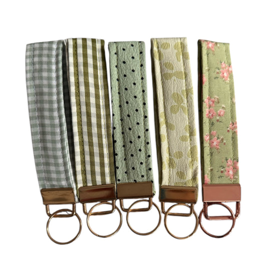Rectangular Wristlet Keychains Green