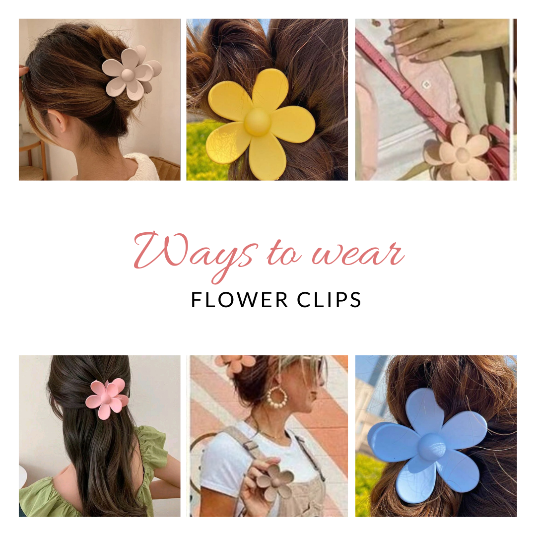 Flower Hair Claw Sunrise