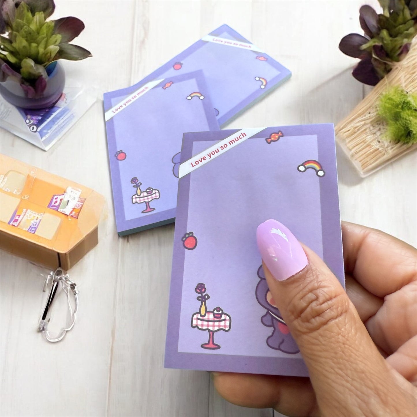 Purple Cartoon Notepad