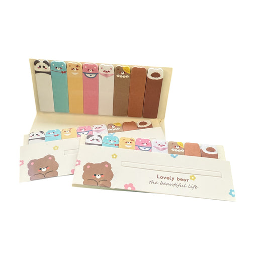 Bear-Shaped Index Note Stickers Set