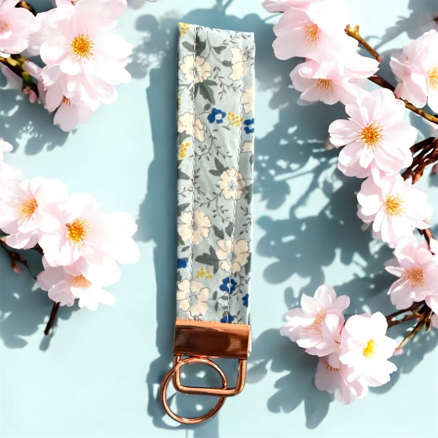 Rectangular Wristlet Keychains in Blue