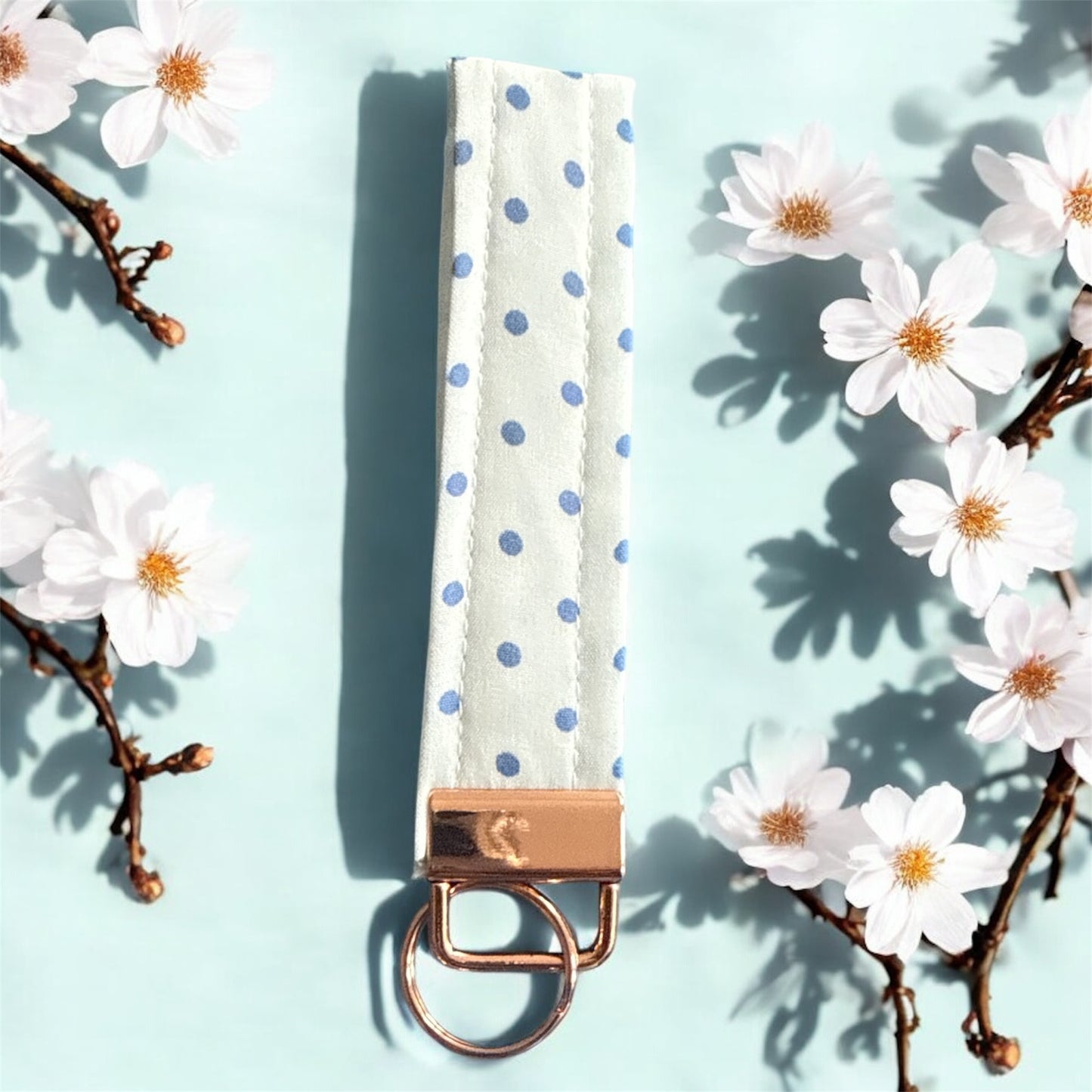 Rectangular Wristlet Keychains in Blue