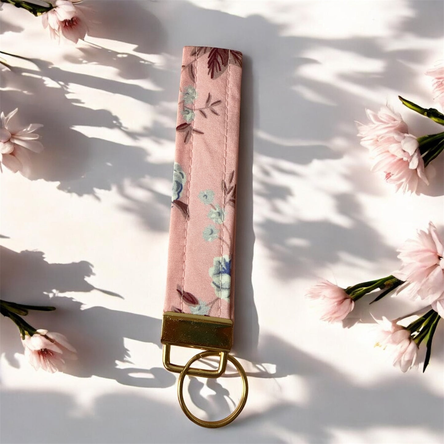 Rectangular Wristlet Keychains in Pink