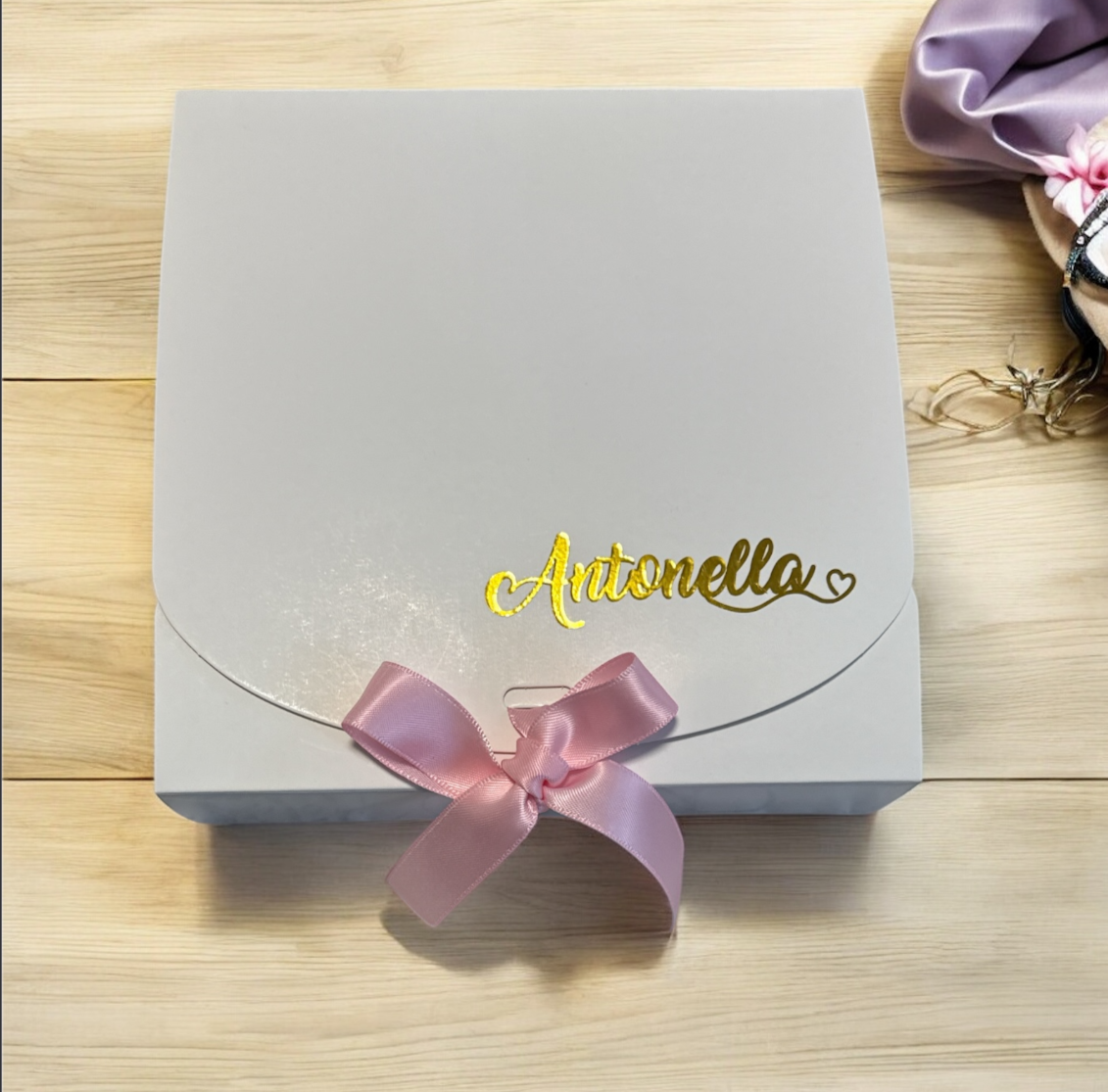 Gift Box - Personalized Bag - Photo Keychain and Flower Claw