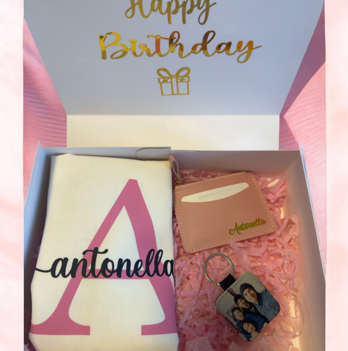 Gift Box: Tote Bag, Card Holder, and Photo Keychain