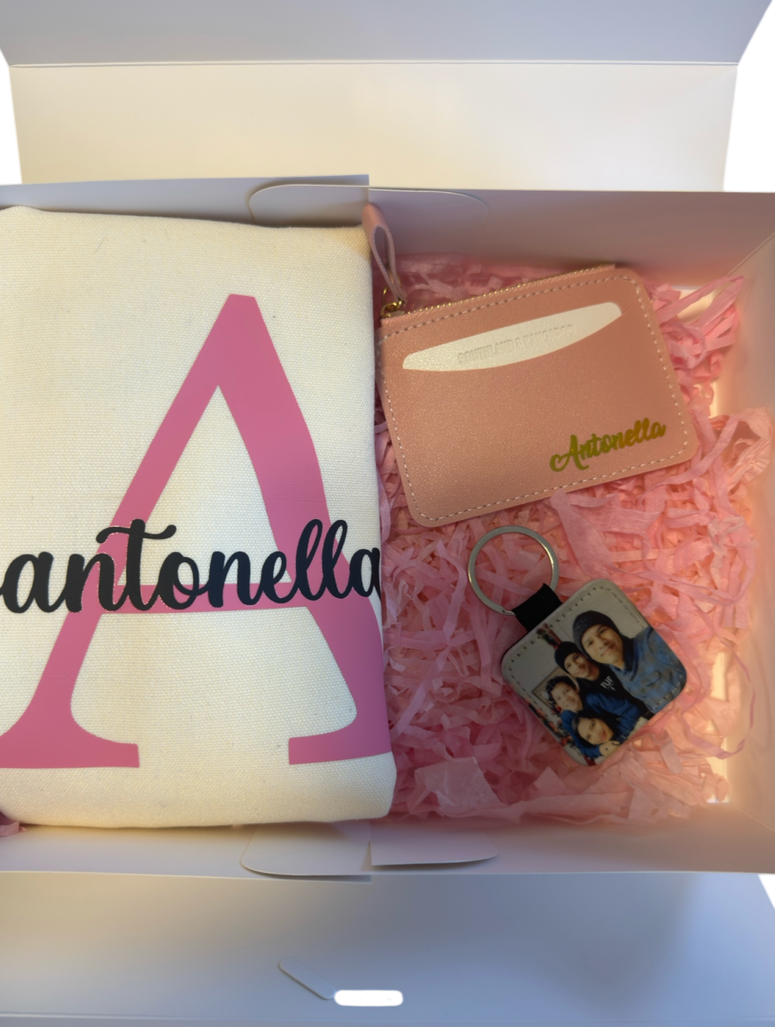 Gift Box: Tote Bag, Card Holder, and Photo Keychain