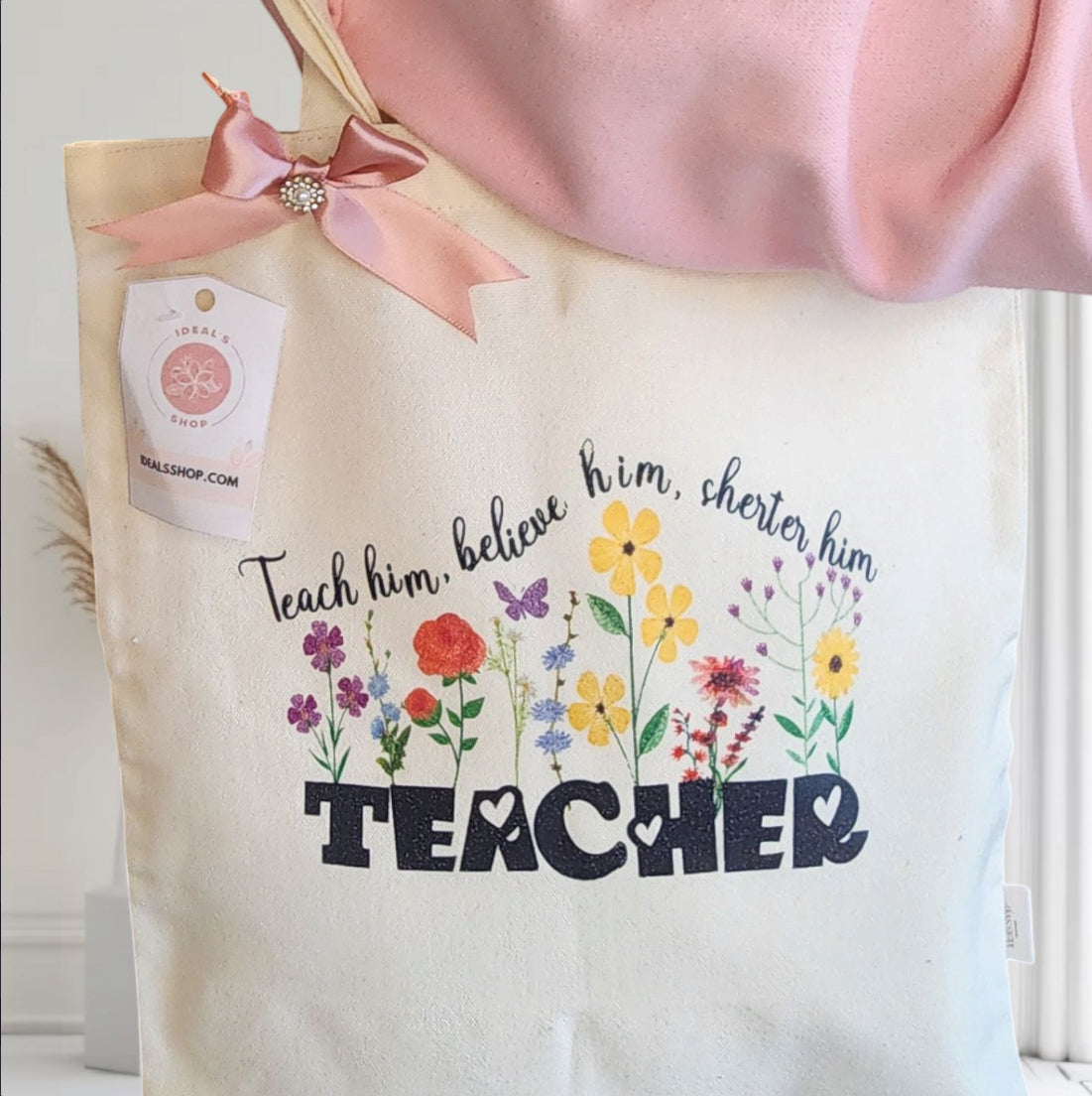 Tote Bag Teacher Flowers
