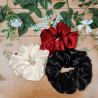 Pack of 3 soft scrunchies. With personalized scrunchie bag.