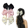 Set of 3 satin fabric bows with short tips