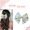 Set of 3 satin fabric bows with short tips