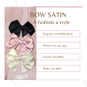 Set of 3 satin fabric bows with short tips