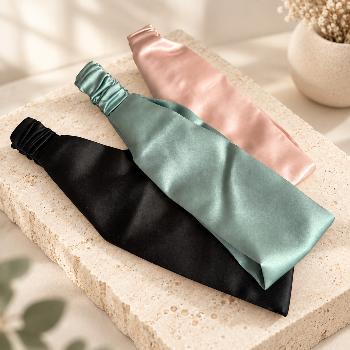 Set of 3 Premium Satin Headbands | Elegant & Comfortable Hair Accessories