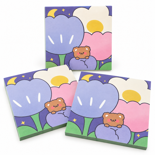 Floral Kawaii Sticky Notepad