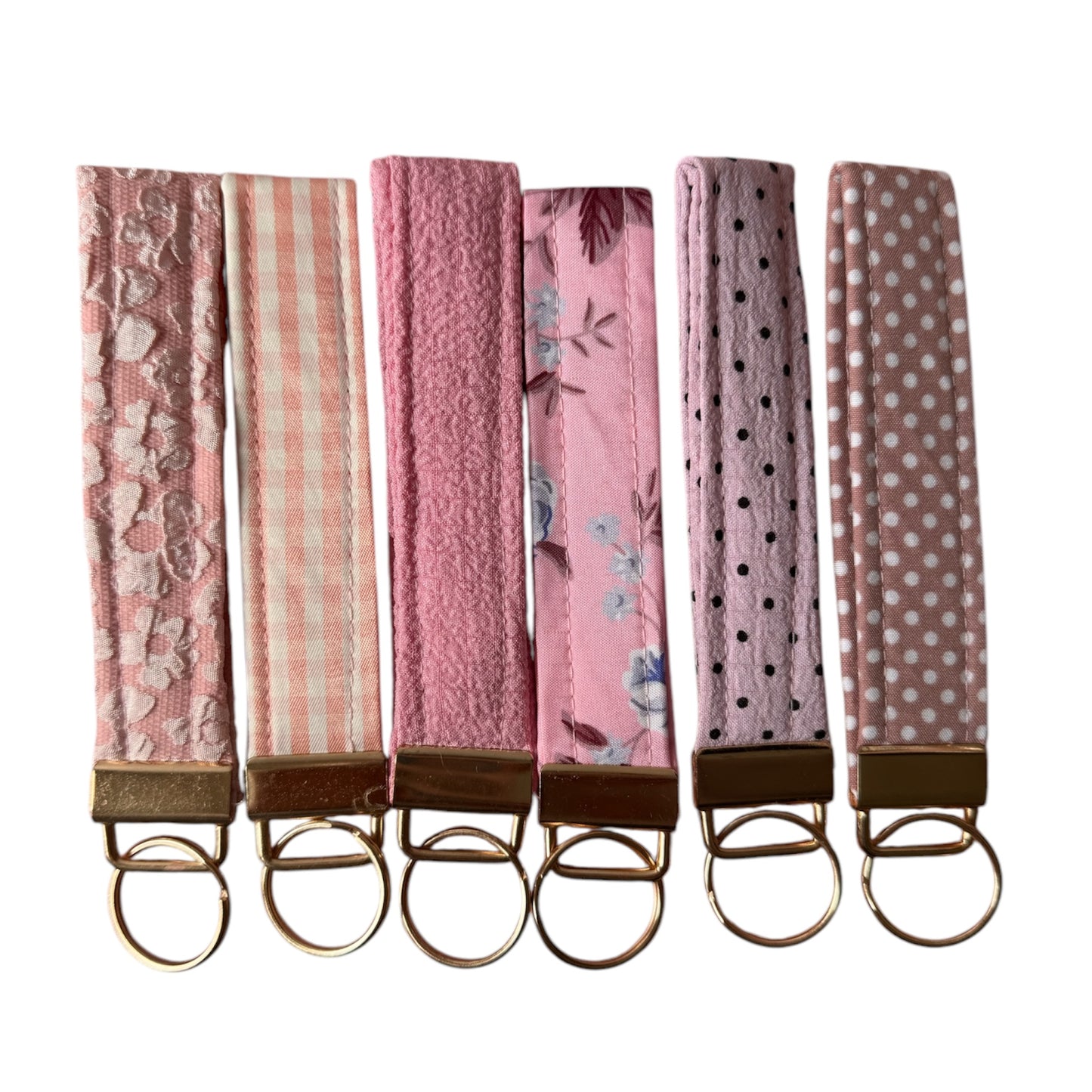 Rectangular Wristlet Keychains in Pink