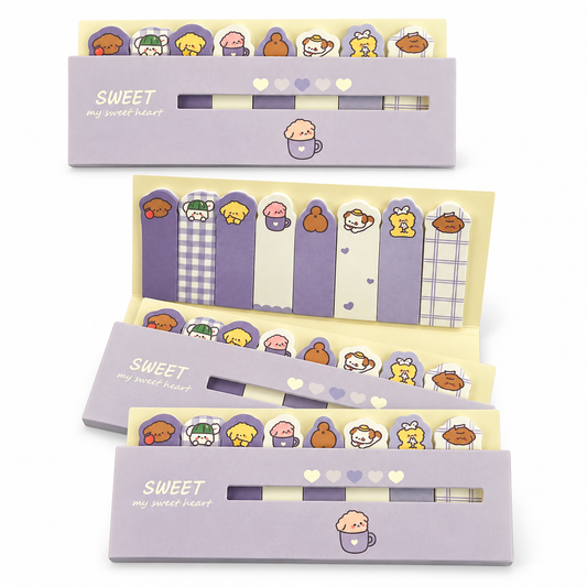 Kawaii Puppy Index Note Sticker Set