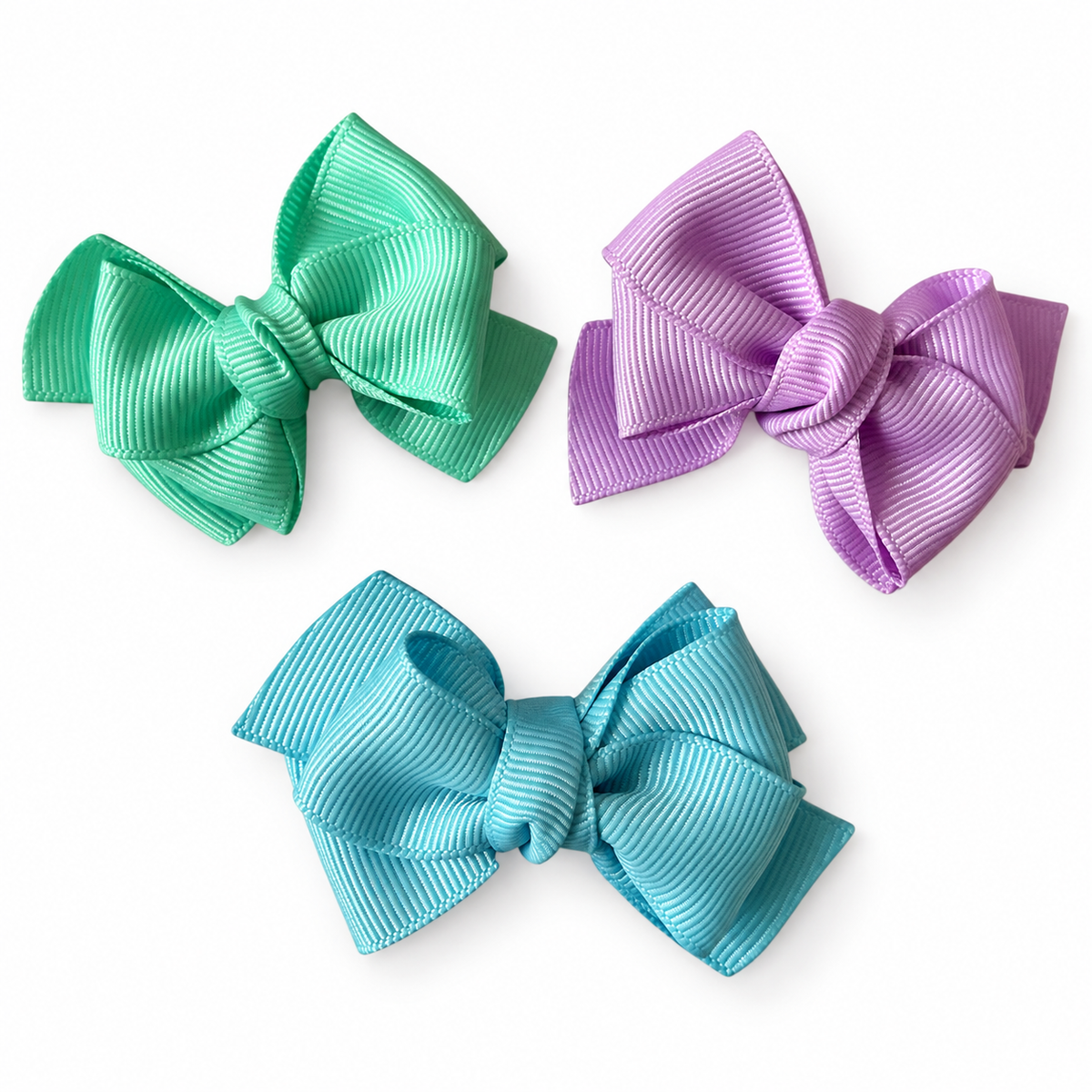 Pastel Hair Bow Clips for Girls