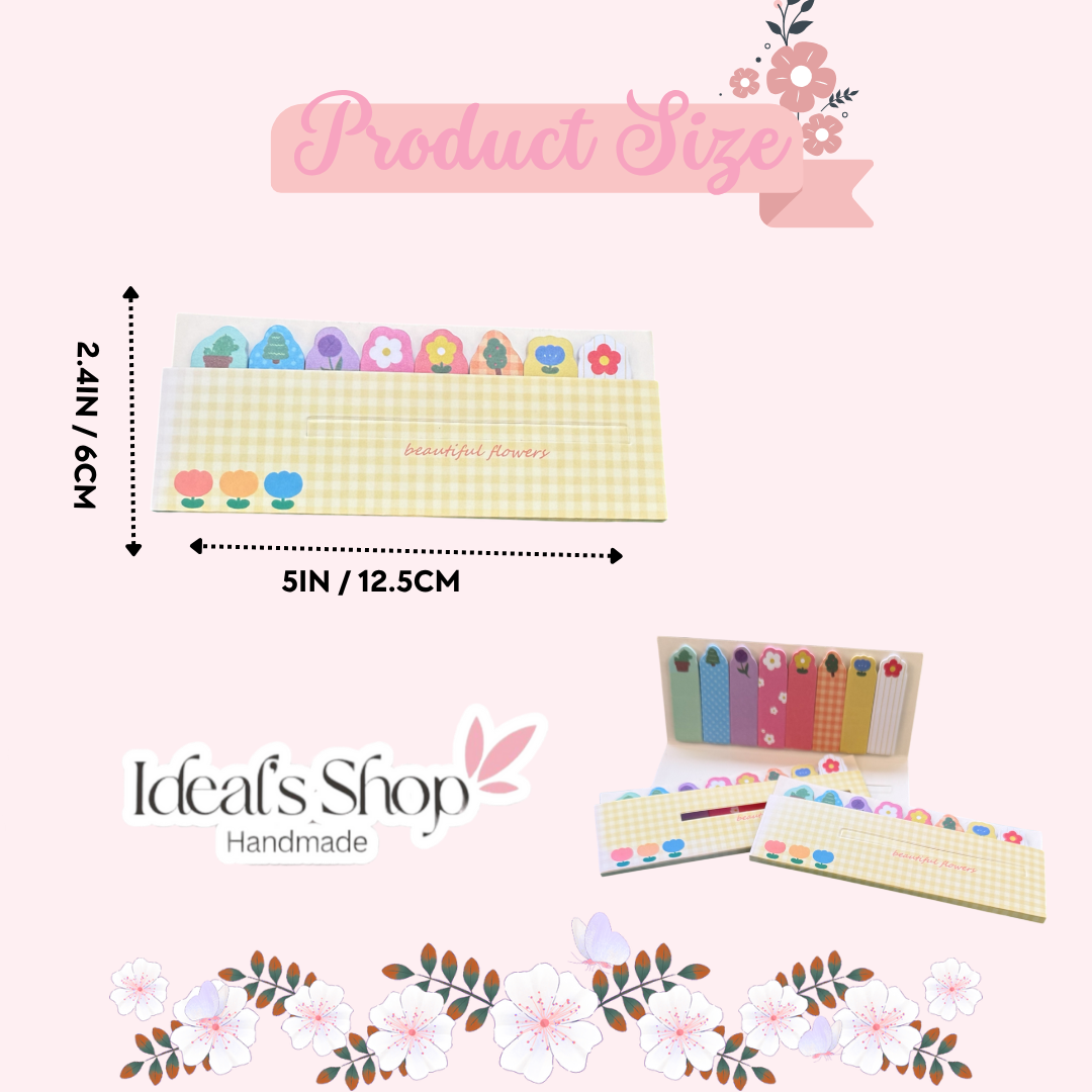 Flower Index Note Sticker Set