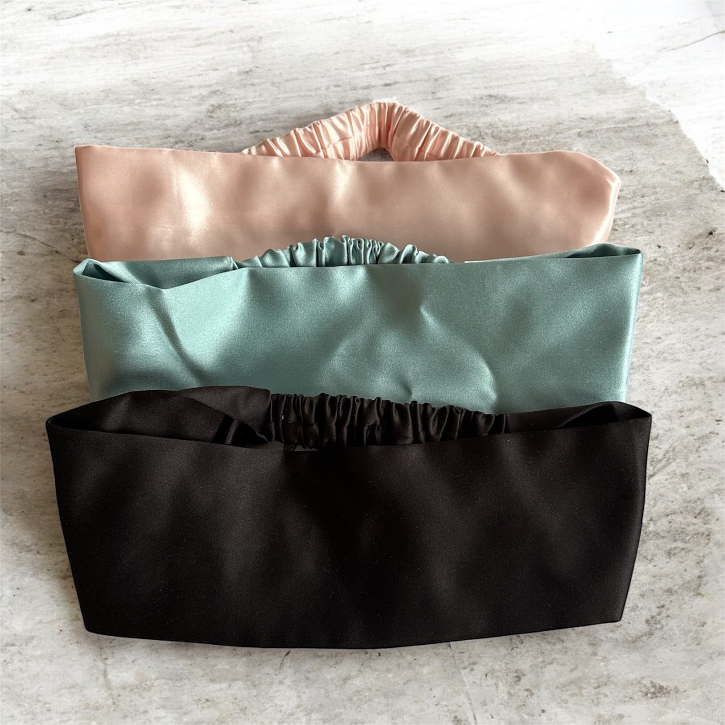Set of 3 Premium Elegant Satin Headbands.