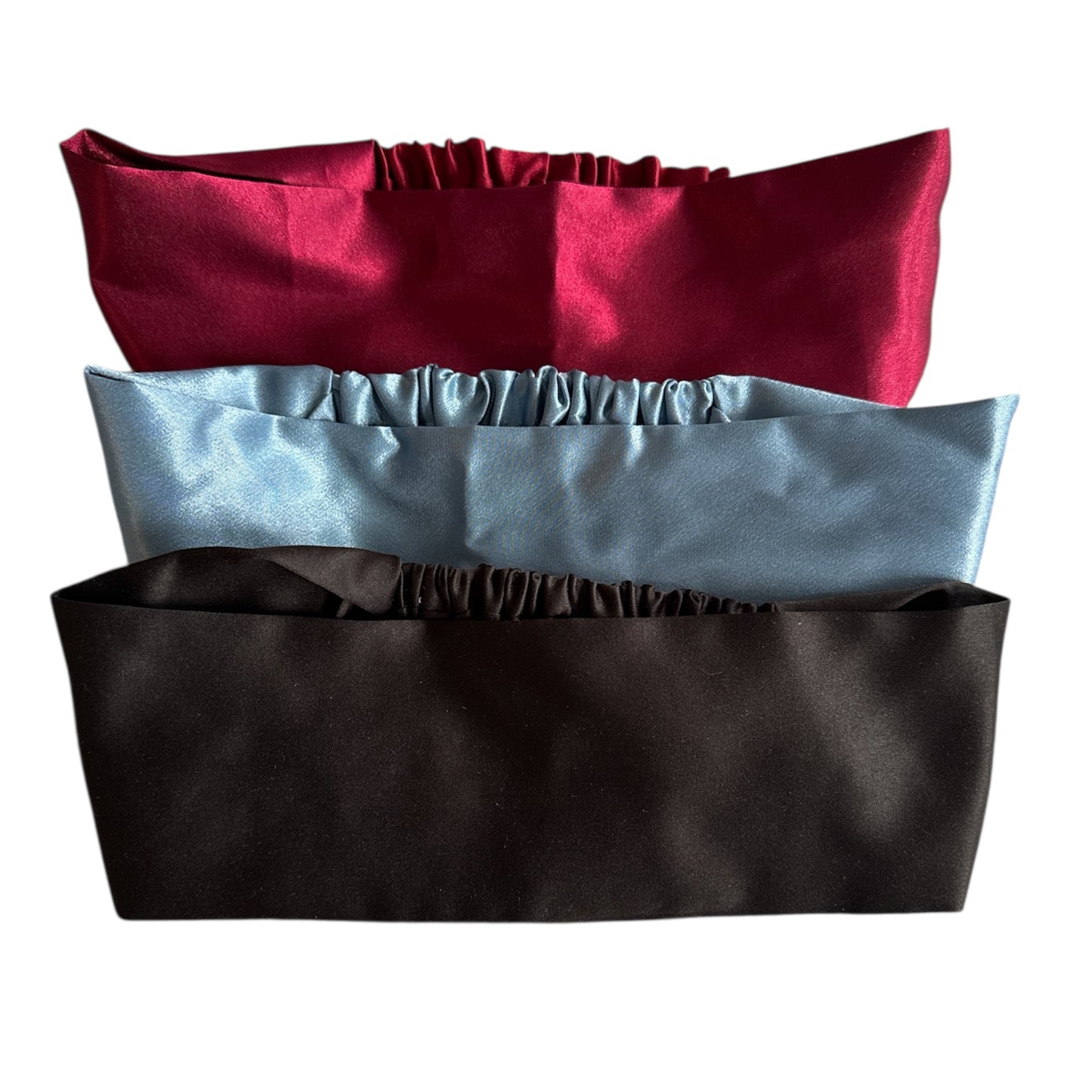 Set of 3 Premium Elegant Satin Headbands.