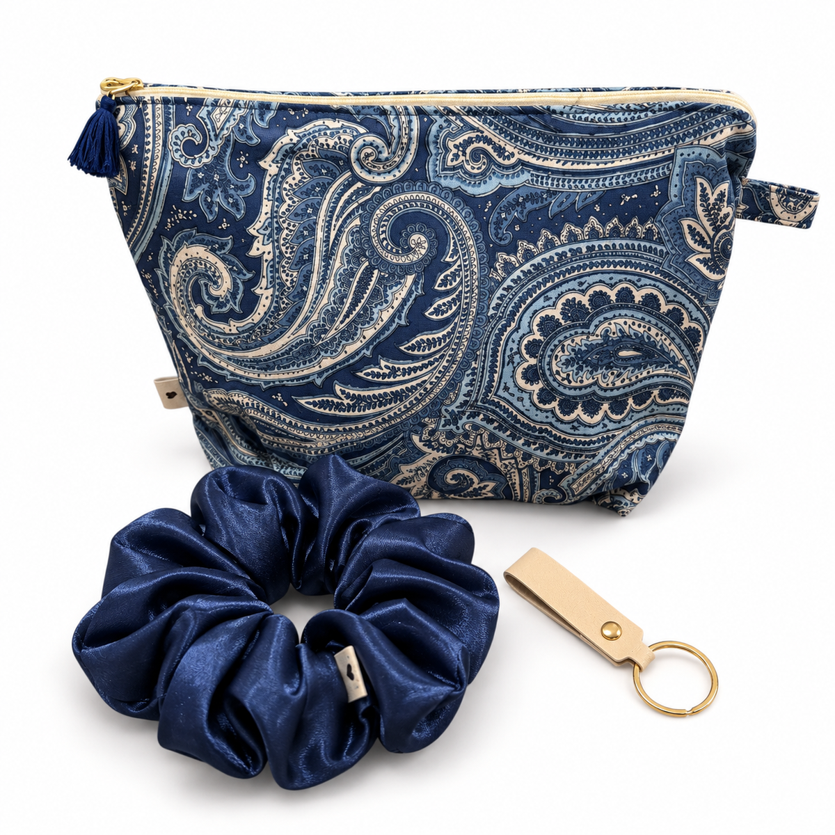 Large Essential Beauty Trio | Bag, Scrunchie & Keychain Gift Set