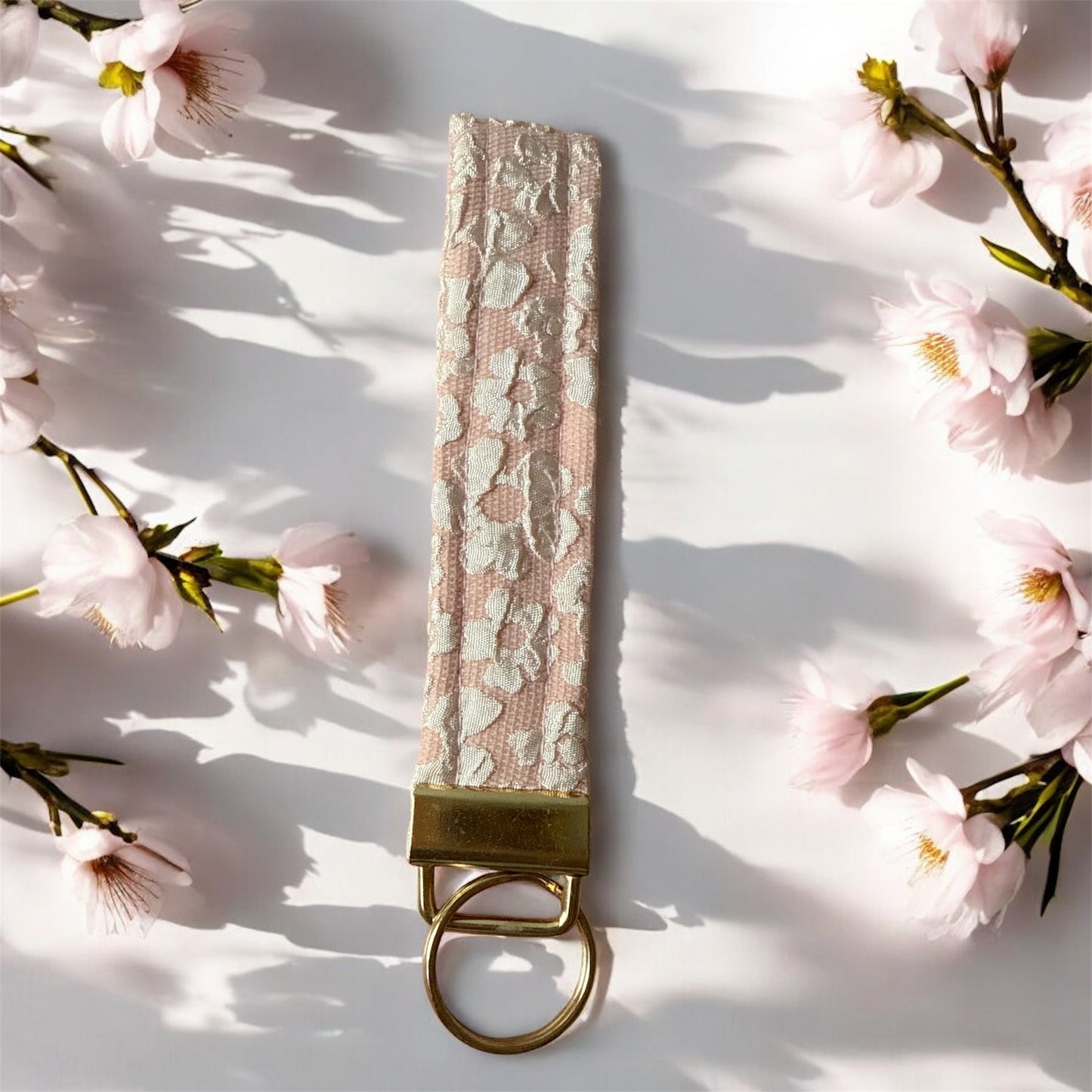 Rectangular Wristlet Keychains in Pink