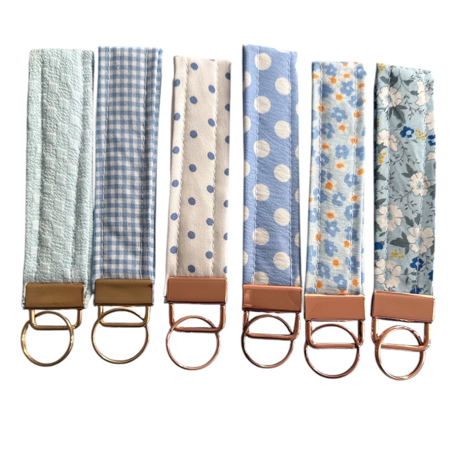 Rectangular Wristlet Keychains in Blue