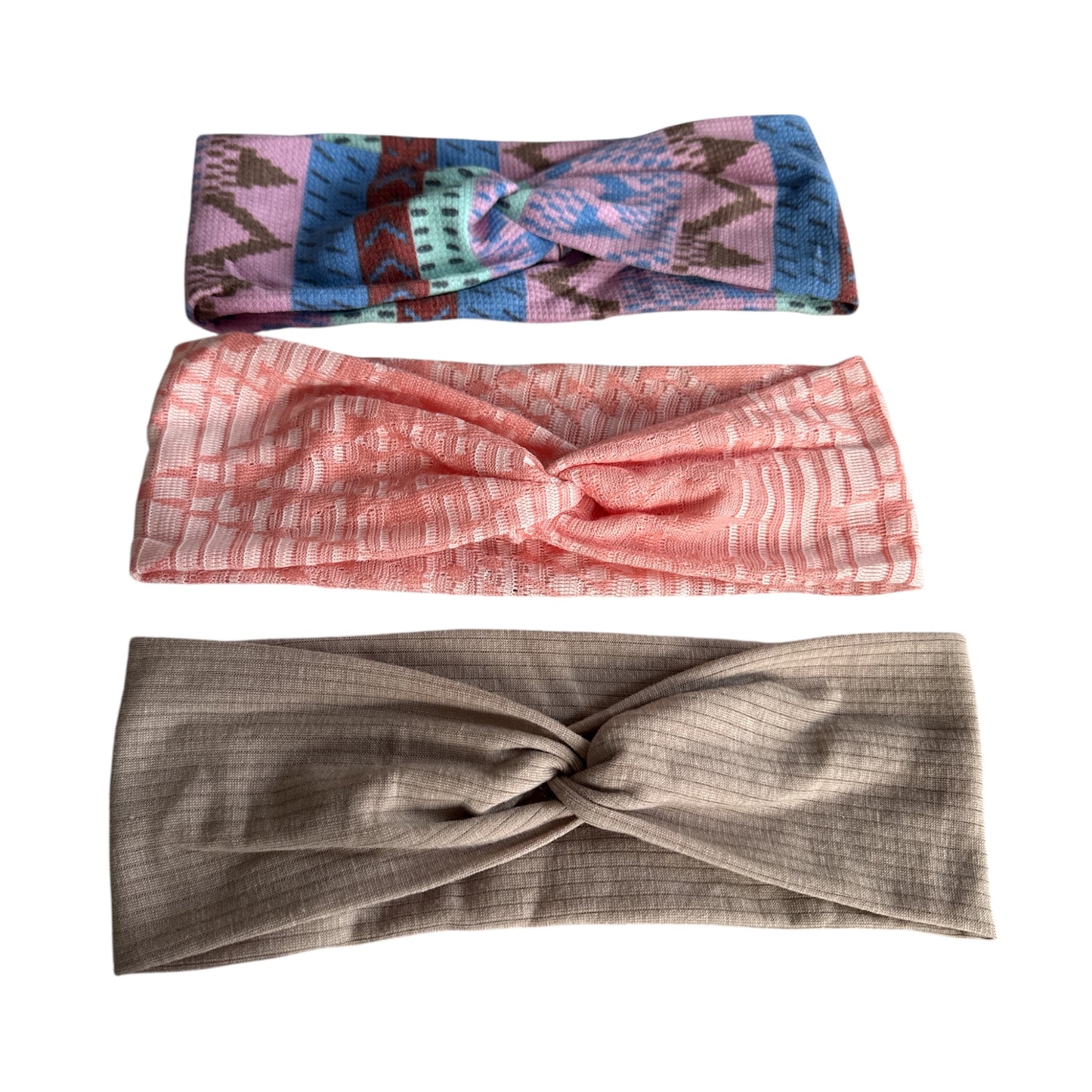 Set of 3 Soft, Stretchy Crisscross Headbands