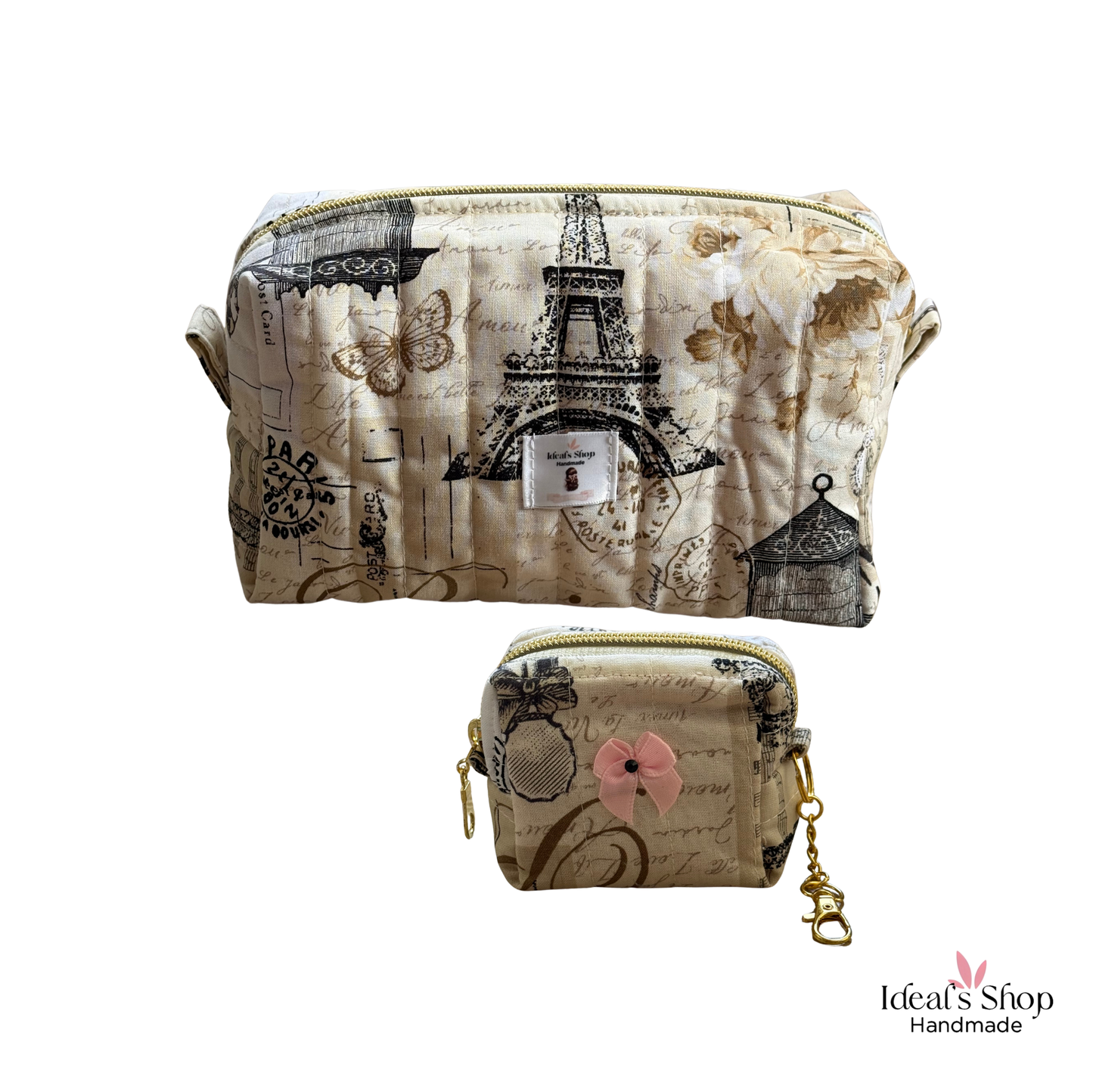 Parisian Charm Duo | Cosmetic Bag & Mini Pouch