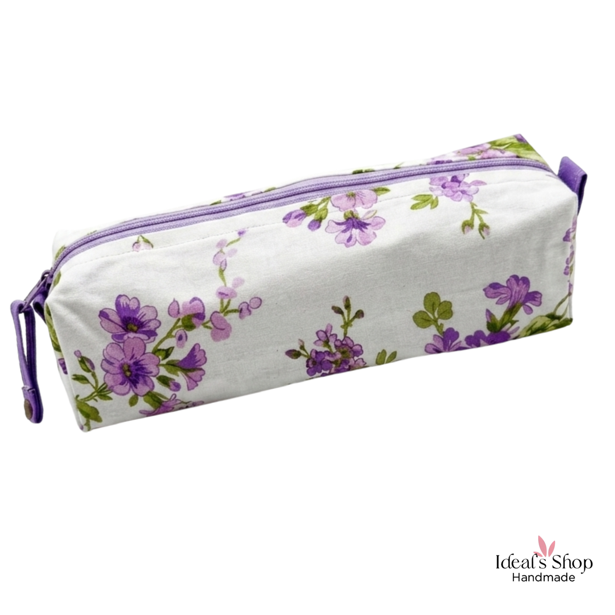 Bunny Print Pencil Case with Matching Mini Pouch – Handmade Zipper Bag.
