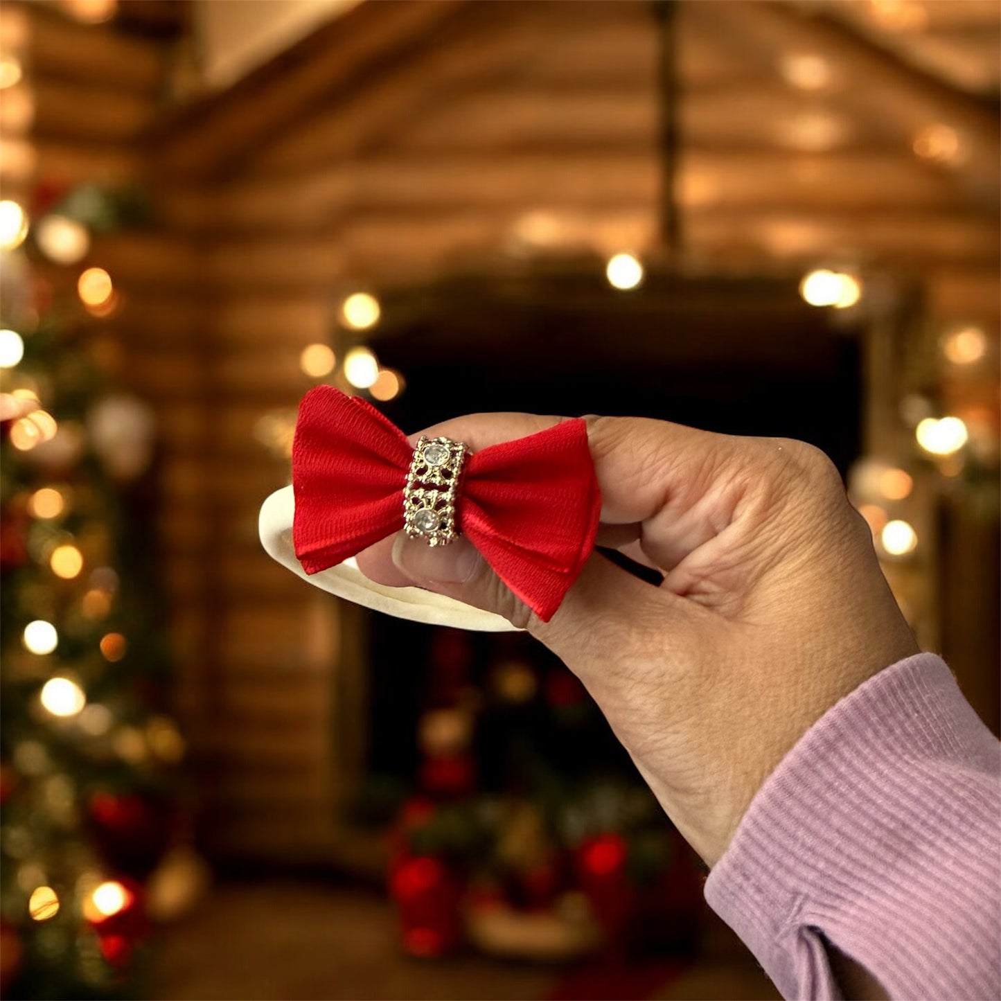 Christmas Hair Bow Set - Festive Edition - 3 Pieces