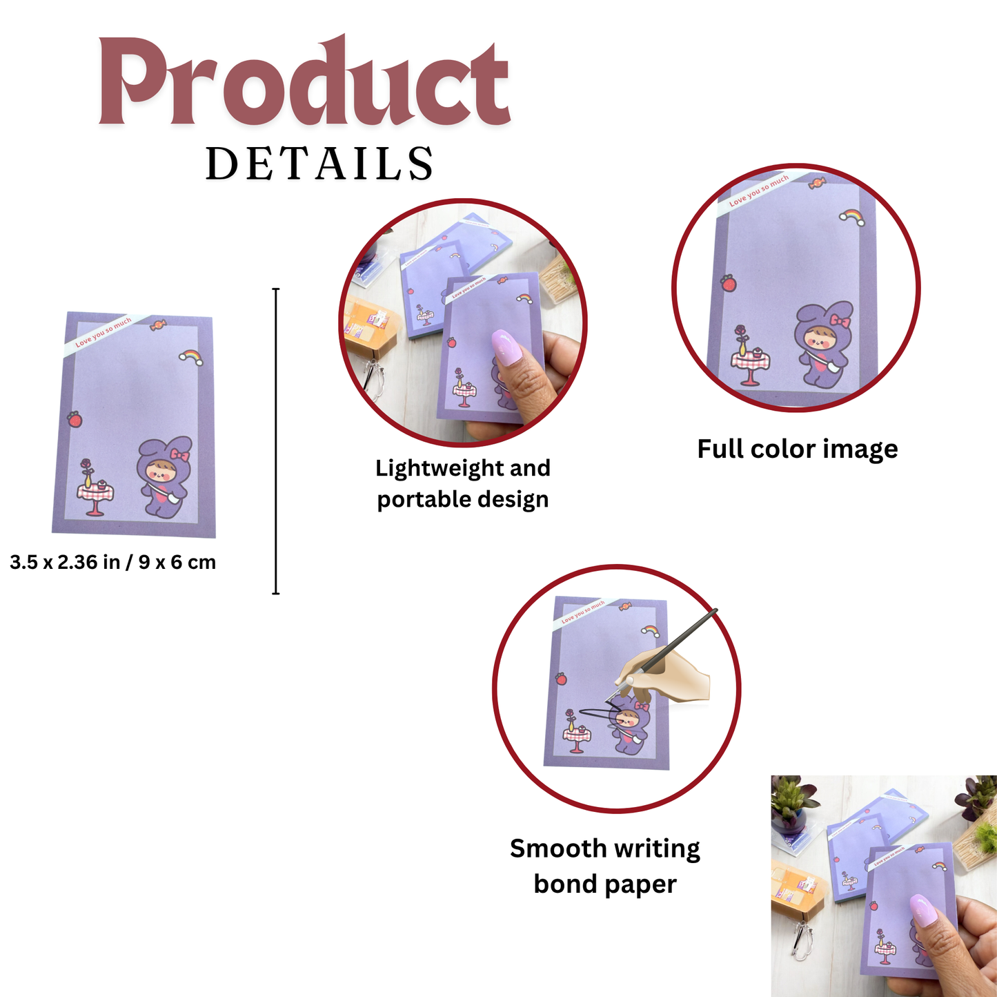 Purple Cartoon Notepad