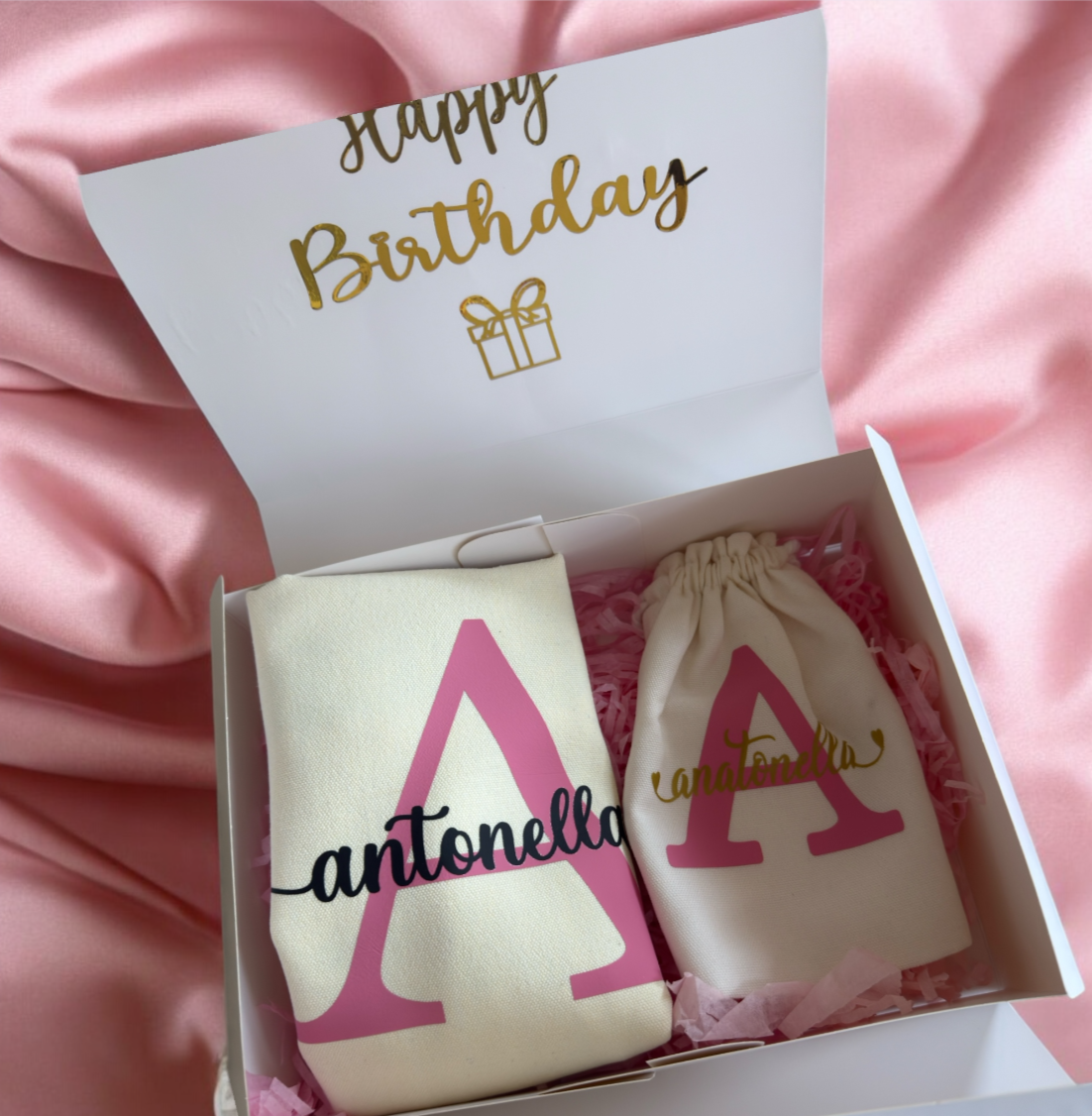 Gift Box: Personalized Tote Bag and Pouch