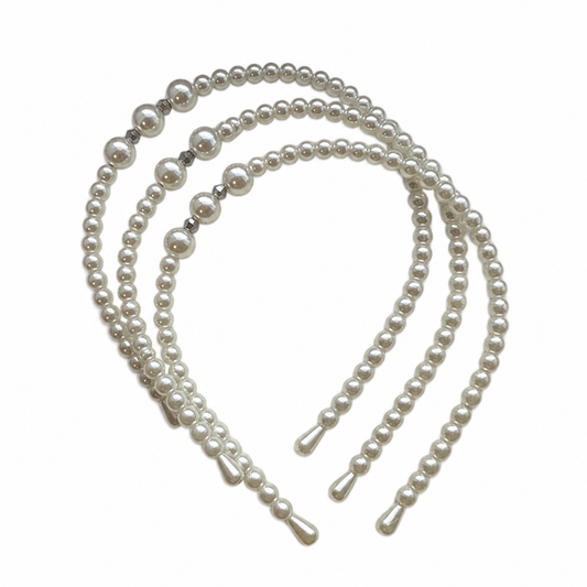 Coquette Pearl Headband with Rhinestone Accent
