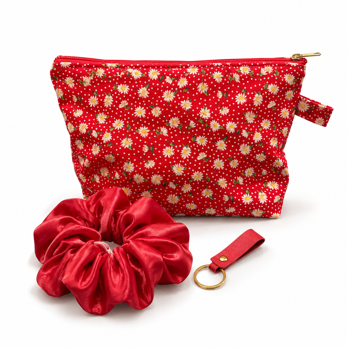 Large Essential Beauty Trio | Bag, Scrunchie & Keychain Gift Set